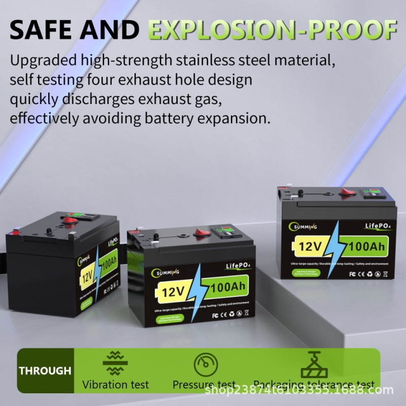 12V 150Ah锂离子LiFePO4深循环电池，用于太阳能、探鱼器、动力轮|undefined