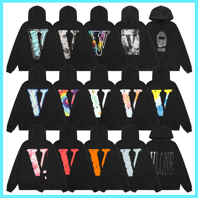 Casablanca Washed Vintage Vlone Jerry Cherry Blossom Petal Print Hooded Sweatshirt