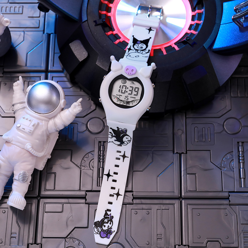 2024 nuevos niños dibujos animados grandes números multifuncionales serie impermeable relojes electrónicos unicornio viento del campus