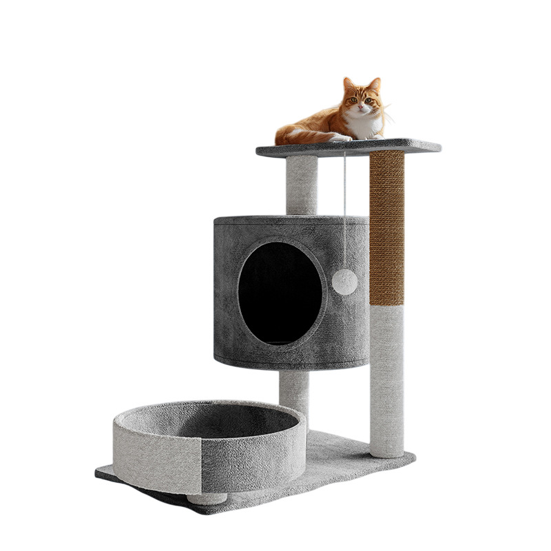 Gato grande escalada perno de gato un árbol de gato a través de la columna del cielo para gatos domésticos juguetes de molienda de garras de agarre tablero de trampolín perno de gato