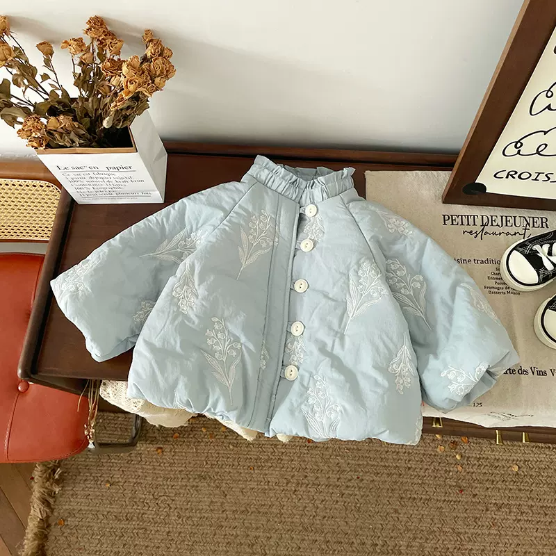 【现货】儿童夹棉外套2025秋冬女童外套女宝可爱韩版中小童外套