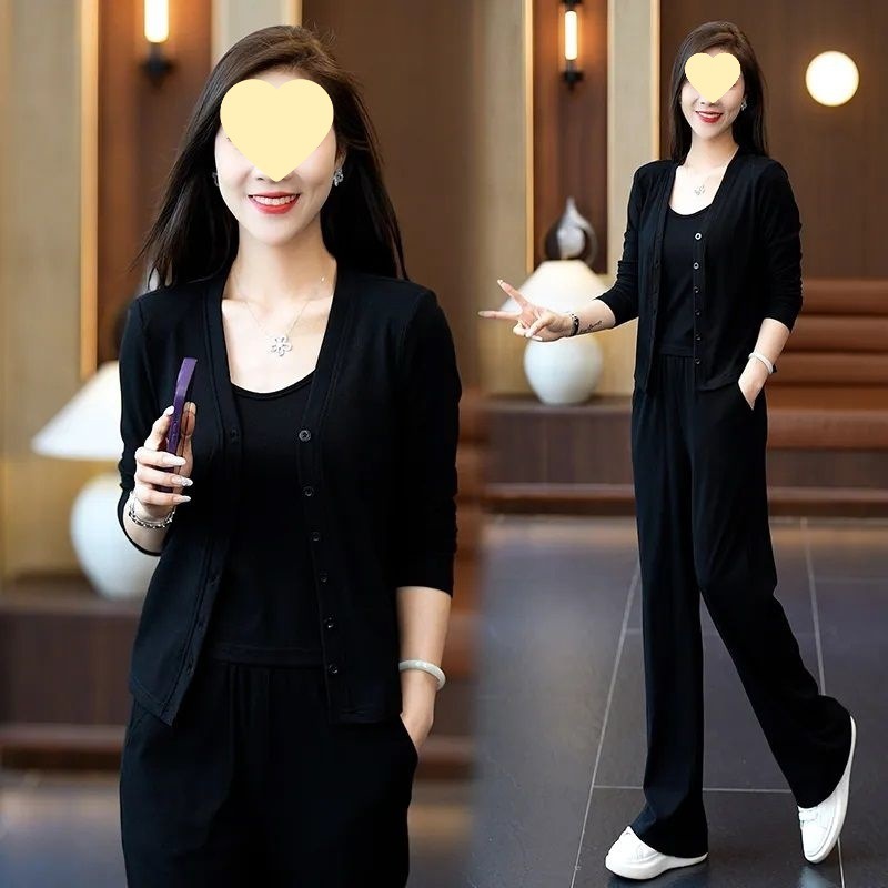 遮肚洋气休闲服百搭2025两件套妈妈装春秋季时尚运动服套装女新款|undefined