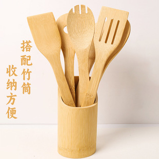 Wholesale kitchenware suit bamboo shovel spoon non-stick frying dish shovel bamboo spatula cookware