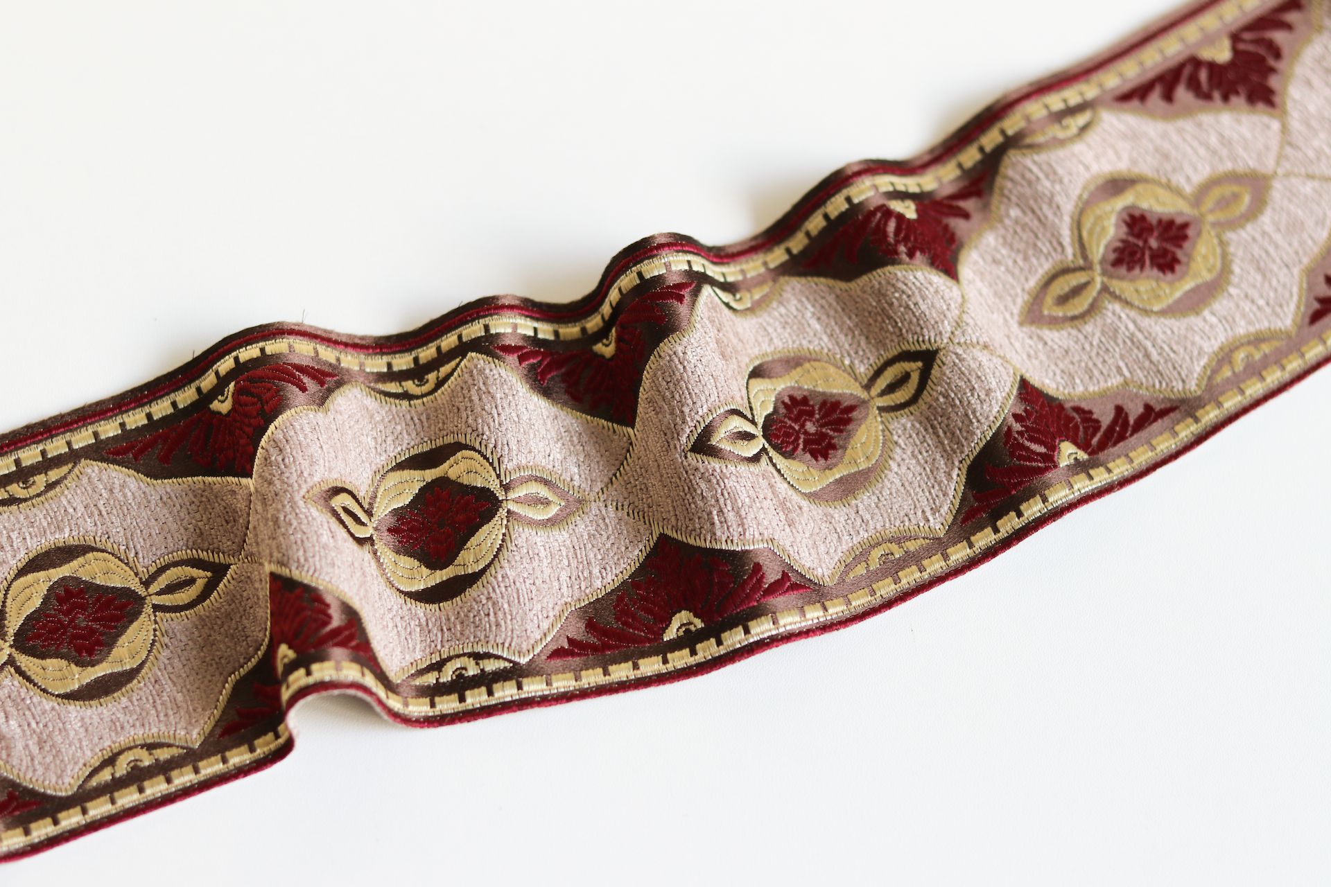 Cinta teñida en hilo de chenilla de 9cm de ancho, ropa étnica, franela, tela para el hogar, almohada, cojín para sofá, cinta decorativa de costura