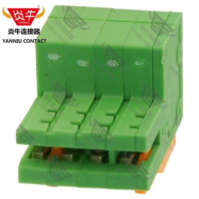 3.5mm炎牛弹簧金手指PCB接线端子对板插座YN2EDGDJ/KF/ZEC1.0-ST