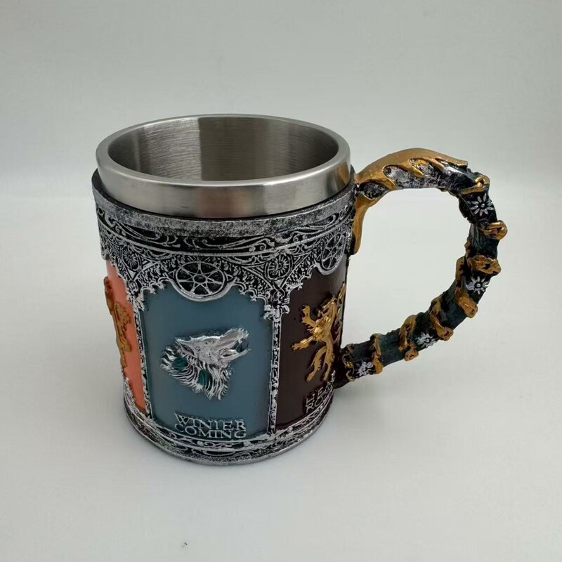 Cross-Border Popular Skull Mug Halloween Easter Personalized Tableware Viking Ktv Beer Mug Stainless Steel Cross-Border Popular Skull Mug Halloween Easter Personalized Tableware Viking Ktv Beer Mug Stainless Steel