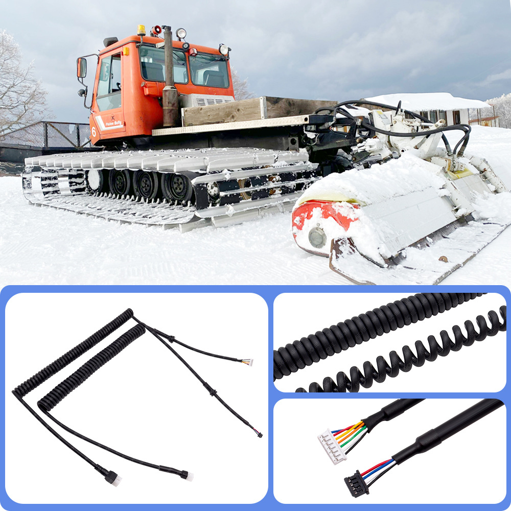 铲雪车雪犁控制线束弹簧线 96437 56435 6PIN除雪机控制器线束