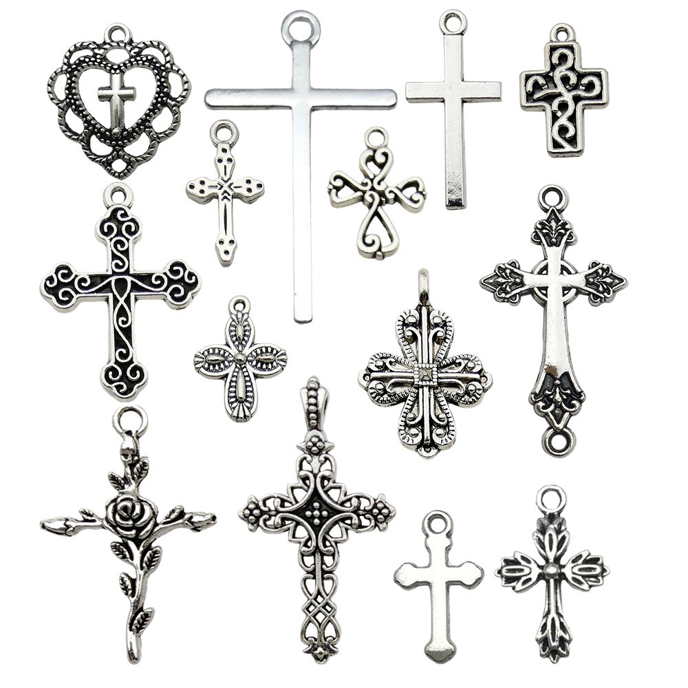 Colgantes de cruz unisex de gran venta transfronterizos, se pueden combinar libremente con collares, 15 tipos de accesorios de cruz DIY, Zhongcheng. image 5