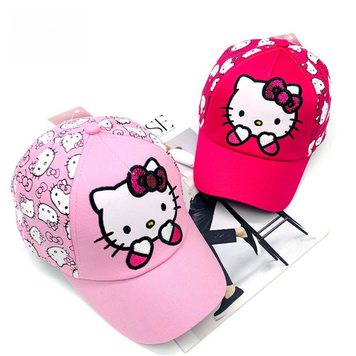 Children's Hat Wholesale Spring and Autumn Girls Sun Hat Baseball Cap European and American New Style Super Cute KITTY Cat Children's Duck Hat