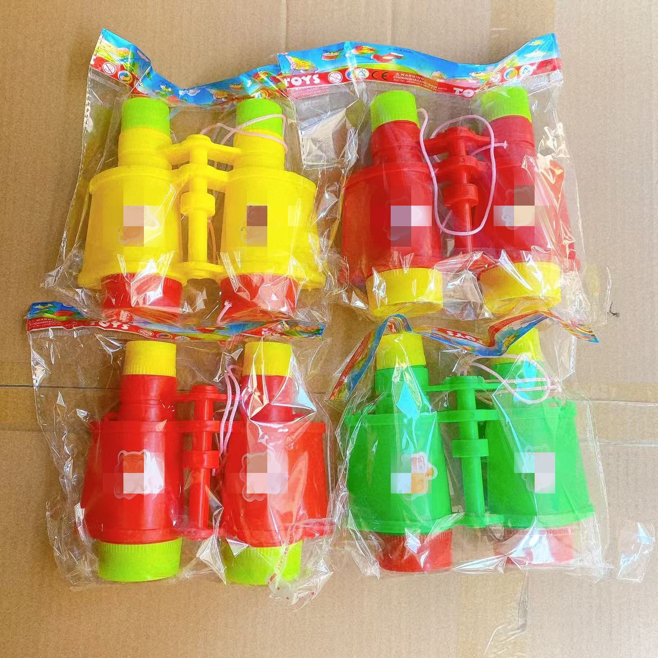 Juguetes para niños, binoculares de colores, bolsas grandes, regalos, boutique, jardín de infantes, puestos de doble tubo, 2 yuanes al por mayor