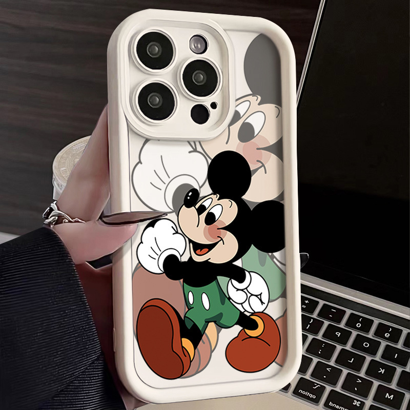 Ghost Mickey iPhone 17 Pro Max Phone Case Suitable for Apple 16 Pro Max Full Coverage Sky Eye 15 Set