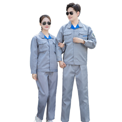 Henglu long-sleeved anti-acid and alkali anti-static work clothes suit men's electronics factory tooling factory workshop work clothes customization