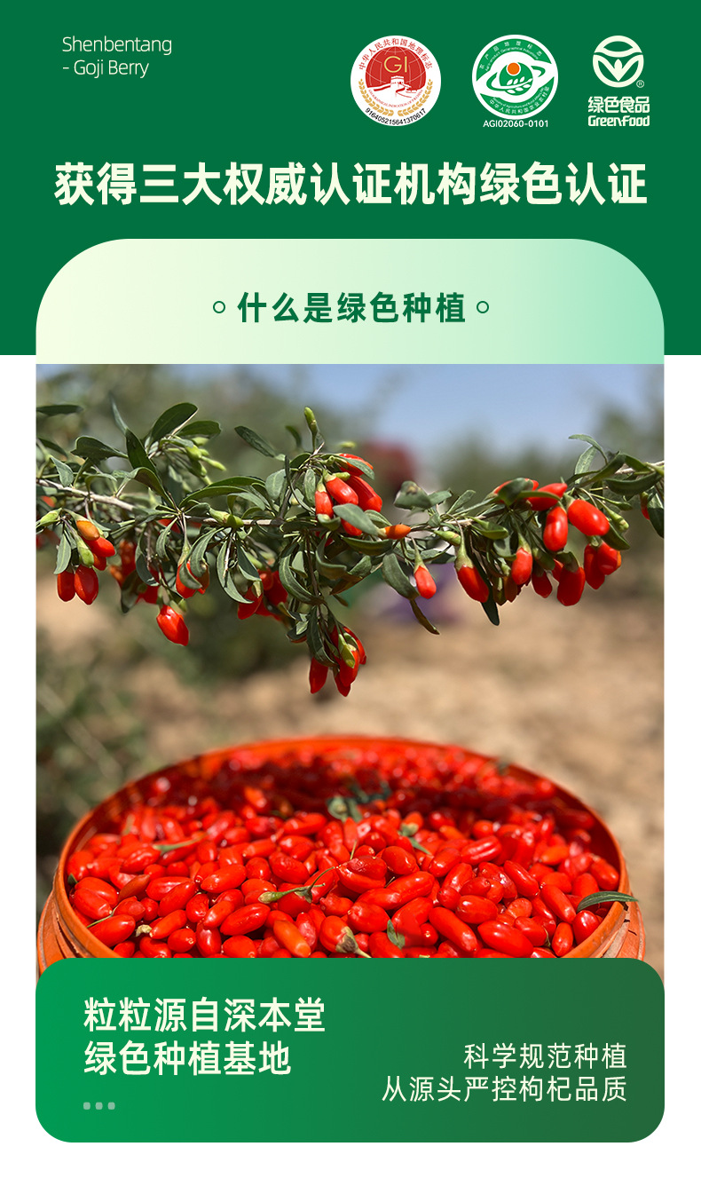 Zhongning Goji Berries Gou Qi Zi Portable Individual Sachets Unsulfured Dried Red Goji Berries 250g key features