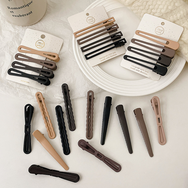 Lindo leche marrón pato clip frente hembra flequillo horquilla accesorios de pelo BB clip horquilla pequeño clip tocado