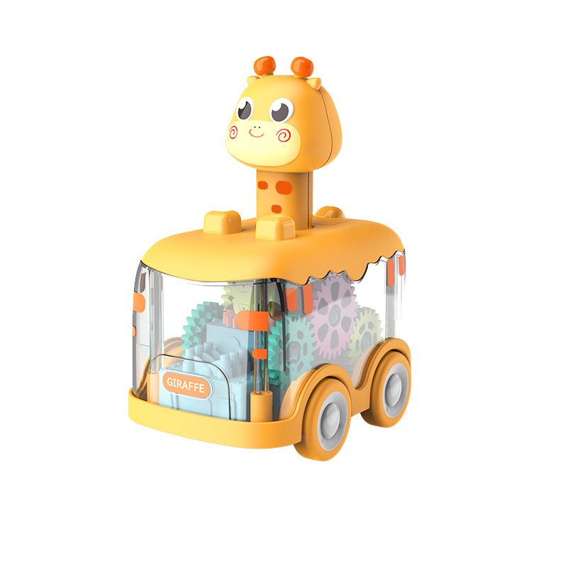 Niños presionando automóviles de engranajes transparentes niños y niñas 1 - 13 años de recuperación 6 meses de inercia bebé 2 juguetes para bebés