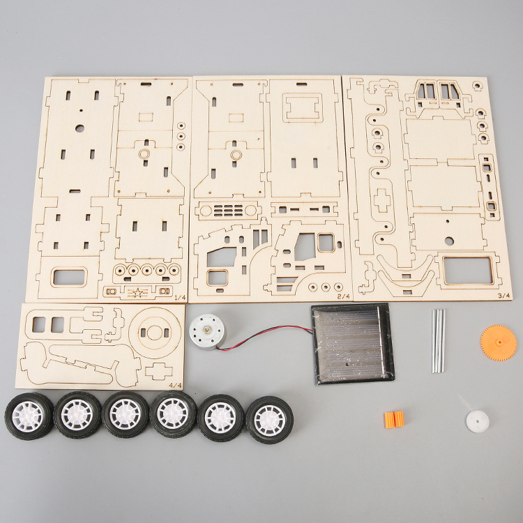 ジュニアサイエンス少量生産 DIY ソーラーレーダーカー手作りパッケージ小学生スチーム教育ソーラーカー|undefined