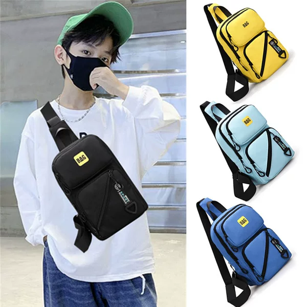 Outdoor Travel Children's Small Backpack Lightweight Cute Spring Outing Boys' Chest Bag Trendy Primary School Student Shoulder Crossbody Bag