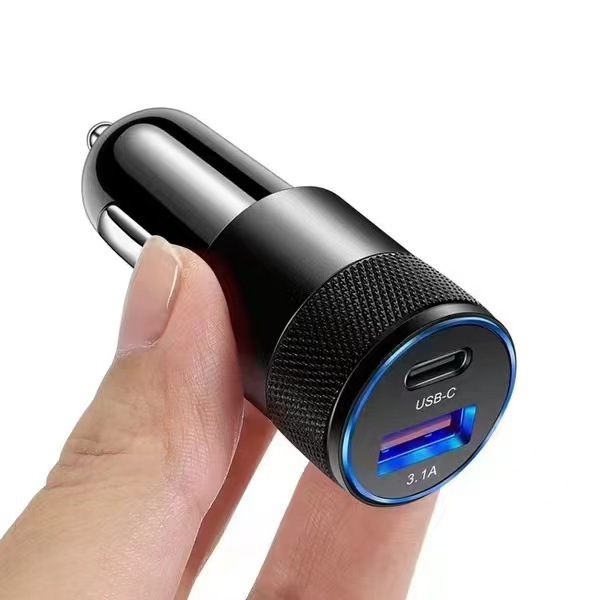 Charger Dual PD30W: Yuantou Changjia Mobil şarj cihazları - usb-c31a-black-opp-bag