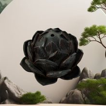 厂家直供批发木雕工艺品车挂饰品可送礼可DIY五层乌木雕刻莲花