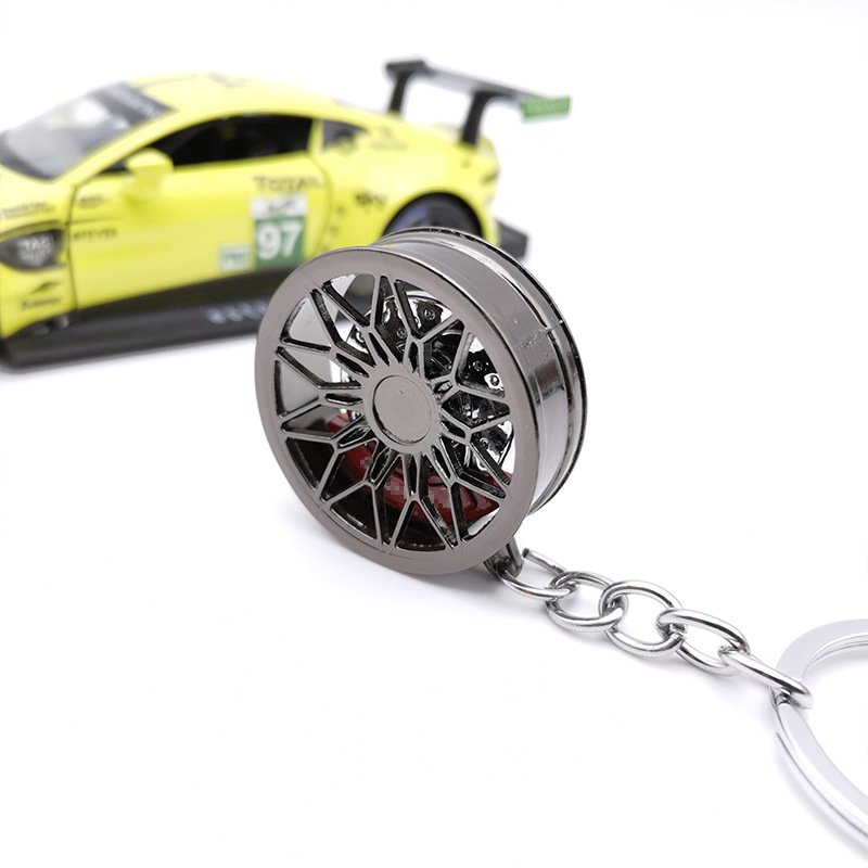 国境を越えた対外貿易TE37 BBSハブキーホルダー車ファン改造ブレーキディスク付き金属ハブ車ストラップ