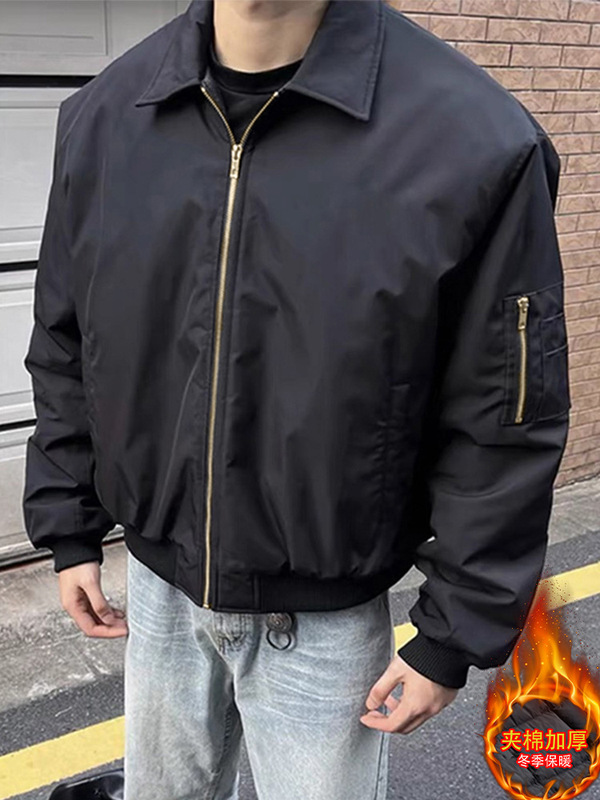 美式ma1飞行员夹克男款春秋潮牌翻领cleanfit外套工装短款棒球服|undefined