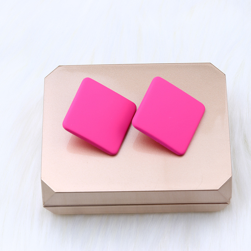10g Weight Ear Studs Classification 1 Pair Quantity Daily Occasion Acrylic Material Geometric Pattern Women'S Gender Stoving Varnish Design Simple Style Style 1 Pair Simple Style Geometric Stoving Varnish Arylic Ear Studs 2