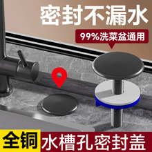 洗菜盆封口盖厨房水槽孔密封盖洗洁精洗碗池堵孔塞水池水龙头孔盖