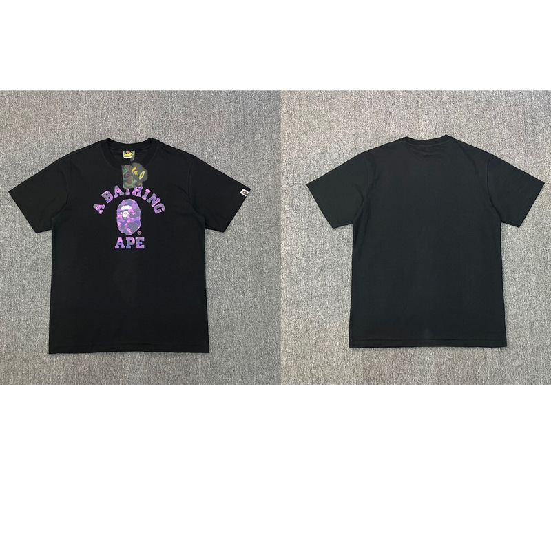 APE Ape トレンドブランド 外国貿易 ヘビーウェイト ピュアコットン ラウンドプリント 男女同型 ゆったり プレミアム 半袖 Tシャツ 25SS|undefined