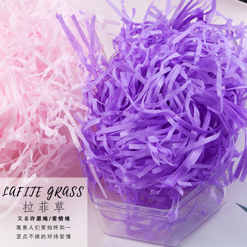 Gift Shop 50g Raffia Shredded Paper Silk Gift Box Packaging Decoration Accessories Material Filler Wedding Essentials Festive