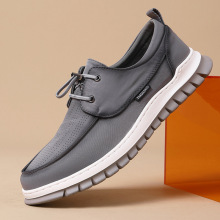 2025新款休闲鞋时尚百搭帆布鞋男鞋透气软底懒人一脚蹬老北京布鞋