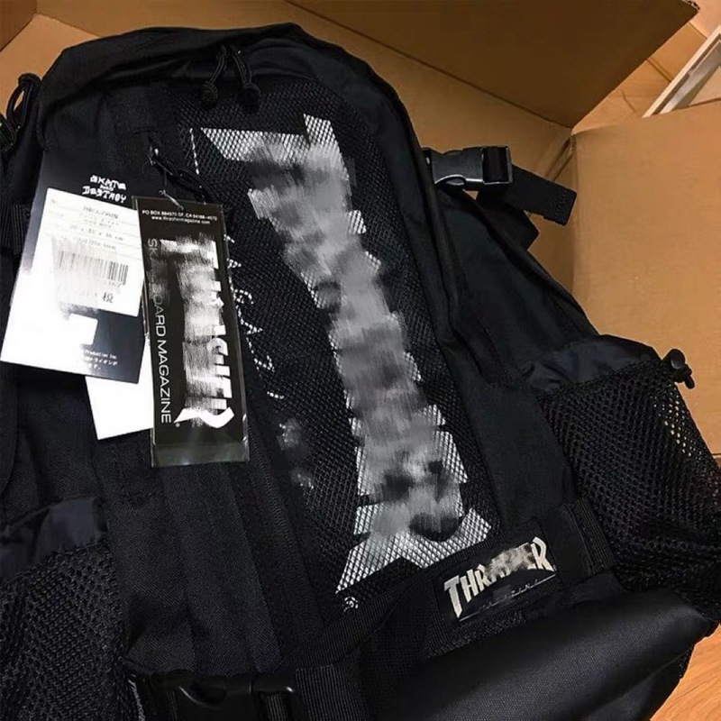 Workwear Functional Backpack Japanese Limited Flame Backpack Super Cool Street Travel Large Capacity Ins Student School Bag