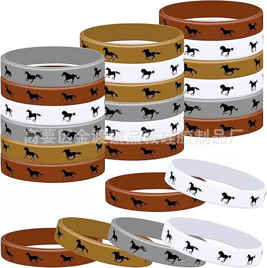 48件马匹派对硅胶手环马匹礼品橡胶手链德比日爱马人士手链手腕带