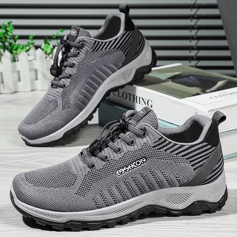 Zapatos de hombre de primavera zapatos de movimiento, zapatos casuales cómodos, zapatos de malla poco profundos, zapatos simples para hombres