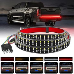 Cross border hot selling three row pickup truck taillights with 60 inch 150cm pickup truck headlights, three color turn signal lights, flowing light