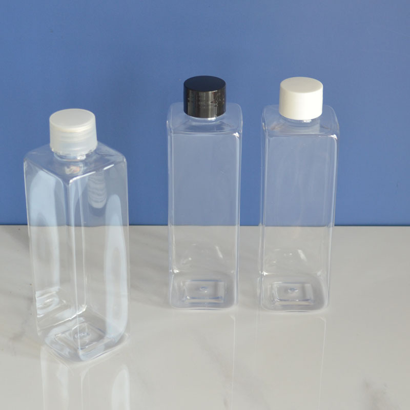 Transparent plastic screw cap