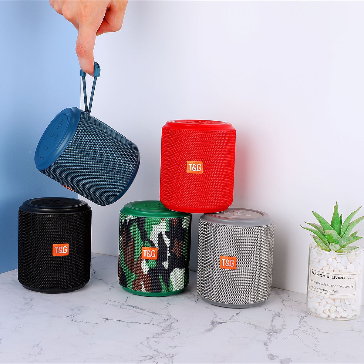 TG351 nuevo altavoz portátil al aire libre tela bluetooth radio inalámbrica comercio exterior creativo tarjeta USB sonido
