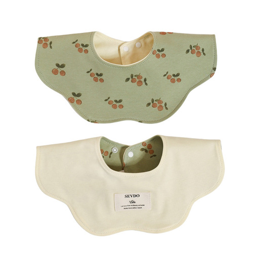 Baby's bib pure cotton Class A, double-sided available, waterproof newborn mouth towel, absorbent and breathable baby eating bib
