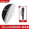 Ub-105w black and white reflective umbrella + diffuser