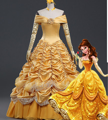 Belle Princess Dress Adult cosplay Costume Adult Belle Princess Dress Beauty and the Beast cosplay