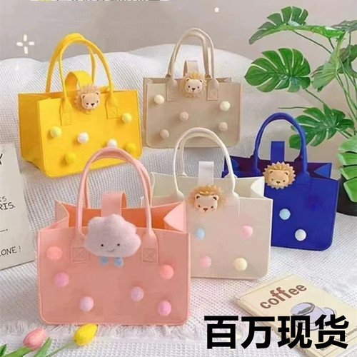 Baby's 100th Day Banquet Return Gift One-year-old Gift Bag Felt Tote Bag Shopping Bag Customized Logo Advertising