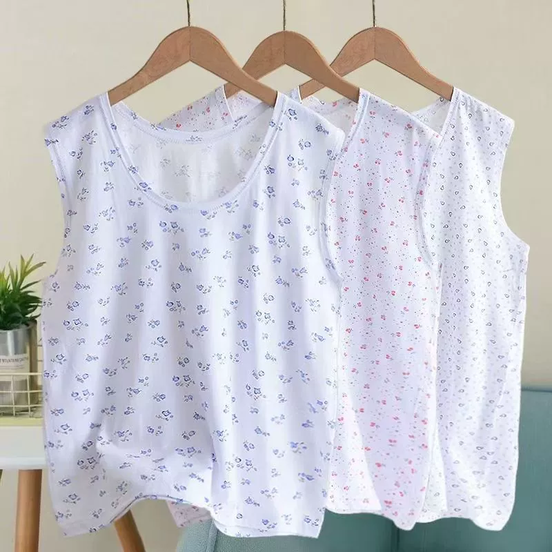 Леди среднего и пожилого возраста майки майки хлопчатобумажные майки плюс размер нижнего белья