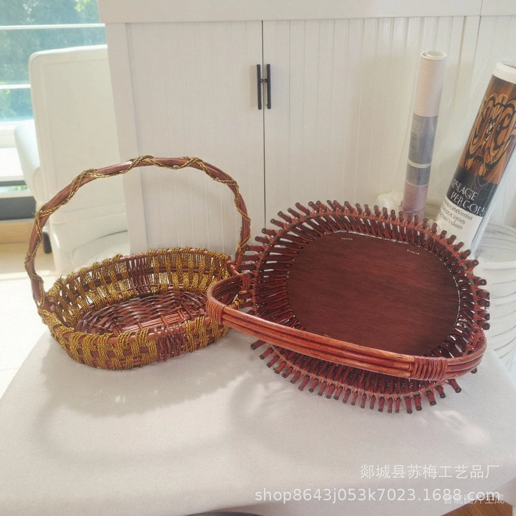 Ротанговая и плетёная корзинка подарочная фрукты корзина для подарка декоративная корзина из лозы high-end фруктовый магазин специальная корзина