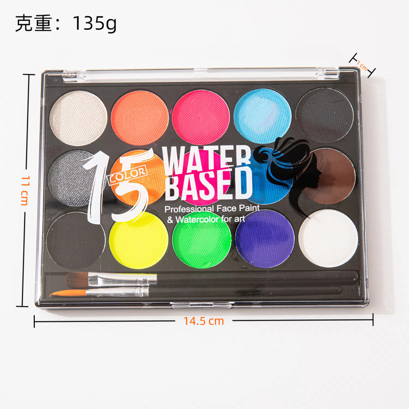 水溶性15色脸部人体彩绘易清洗儿童万圣节舞台表演模特绘面彩多色|undefined