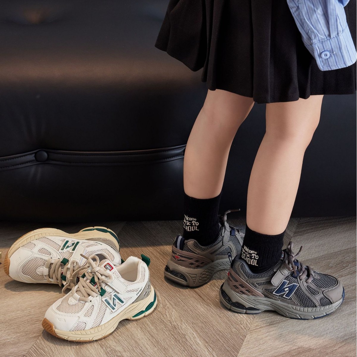 Children's Sports Shoes 2025 Autum New Girls' Dad Shoes N-Shaped Dad Shoes Medium and Large Kidsren's Casual Men's Shoes Trendy