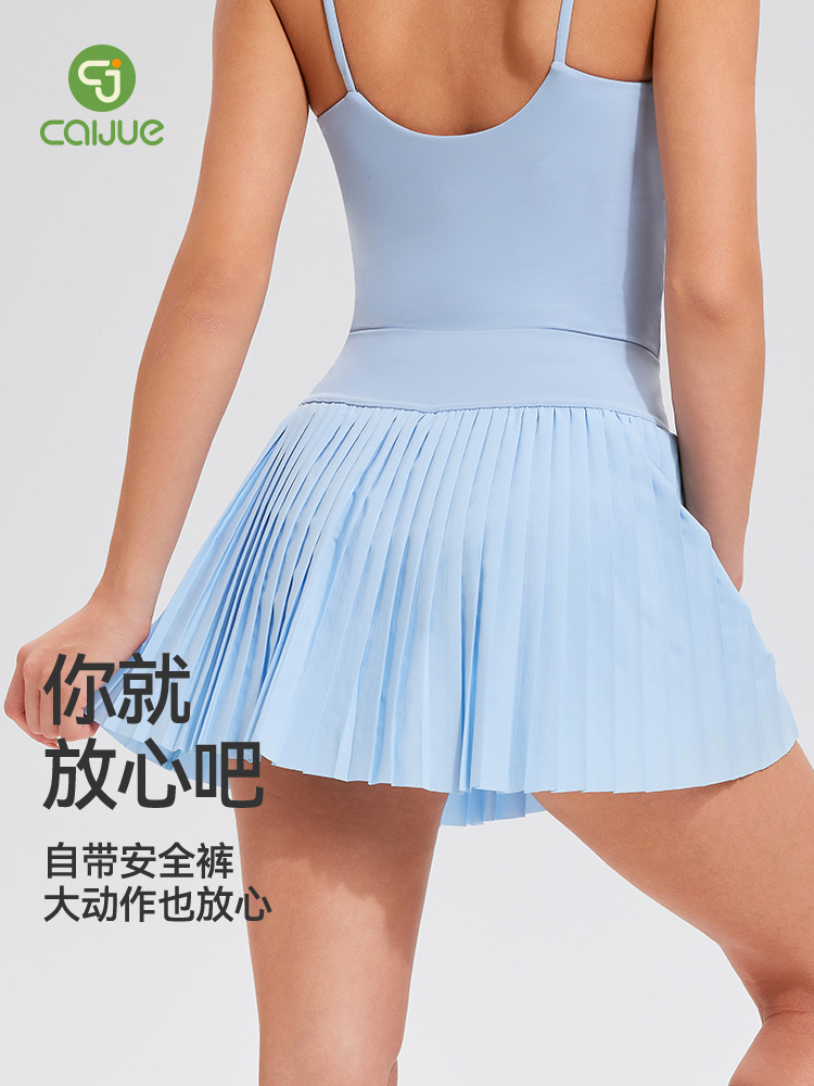 Caijue transfronterizo False de dos piezas falda de golf corta de defensa femenina caminando desnudo de alta elasticidad correr tenis deportivo yoga pantalón de pantalon