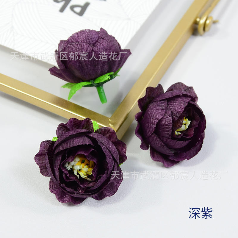欧式小玫瑰茶苞仿真花玲珑牡丹小号材料包花盒配花少数民族头饰制|undefined