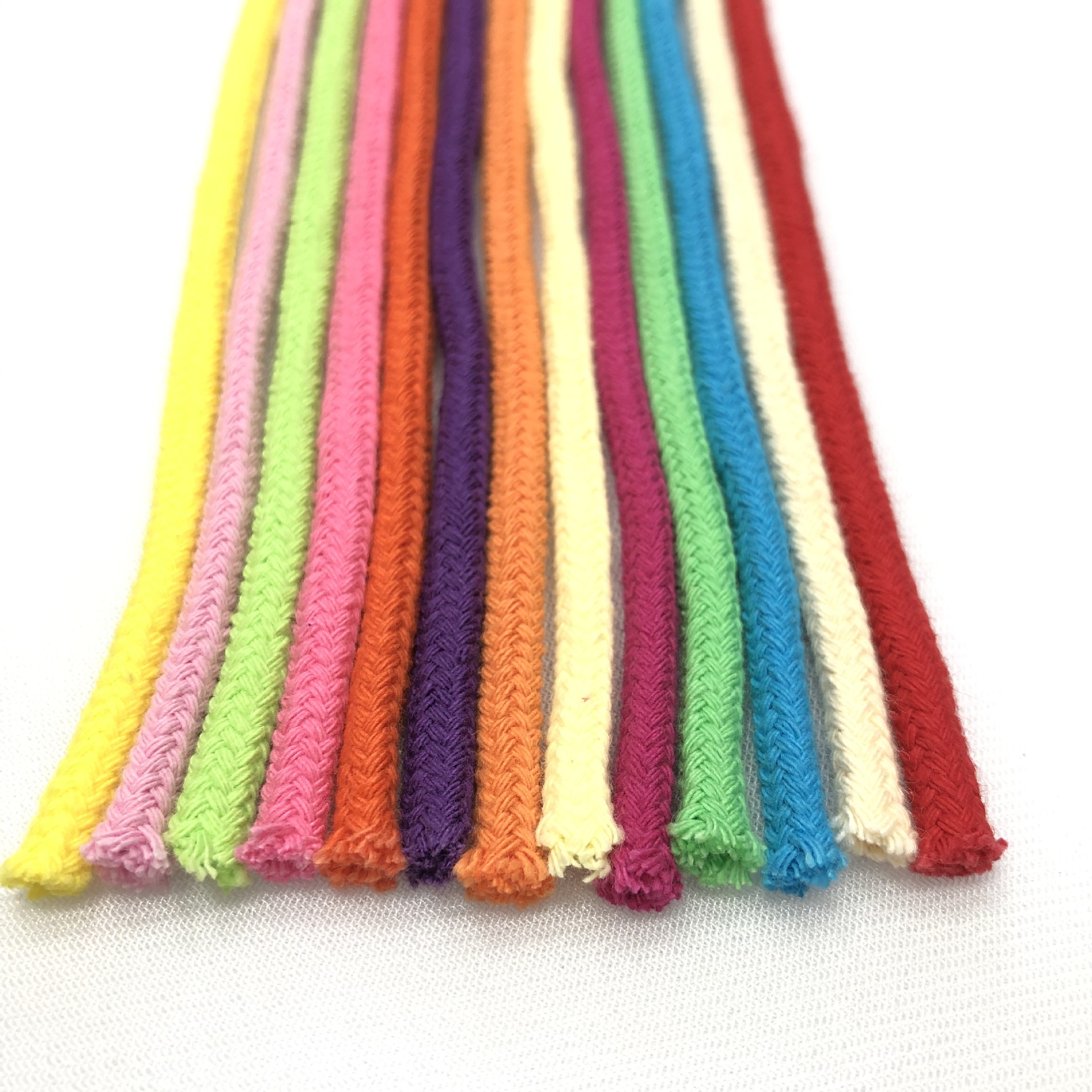 圆形裤头服饰鞋帽服装辅料现货200颜色5MM粗圆活性染不掉色纯棉绳