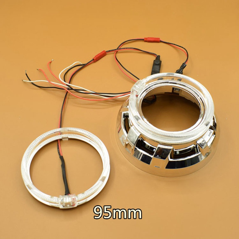 Luces de coche de alto brillo, ojos de ángel con guía de luz, con función de atenuación, lente LED, 2.5 pulgadas, 3 pulgadas, Q5, H5 luces decorativas