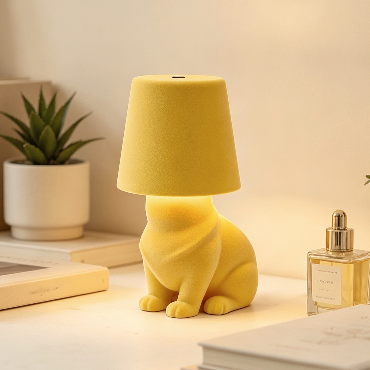 Cabecera de la cama con lámpara de consola de toque, tela de color, pequeño hombre de oro decoración dorada, estatuas de pensador, mesa LED image 27
