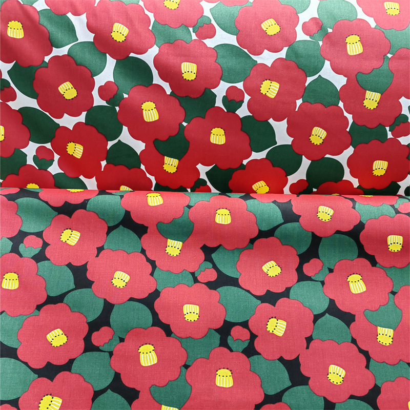 春夏新款田园花布 纯棉印花面料 小碎花印花布斜纹棉印花布料批发